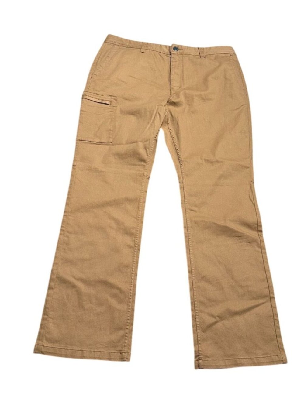 Alesbury Men’s Straight Fit Chino Pants 36x32 Camel Khaki Casual Work Cotton